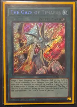 Yugioh! The Gaze of Timaeus MZMU-EN013 1st Edition Secret Rare NM - Image 1