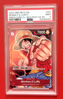Monkey.D.Luffy (Promotion Pack 2022) P-001 Pre-Errata One Piece Promo PSA 9 - Image 2