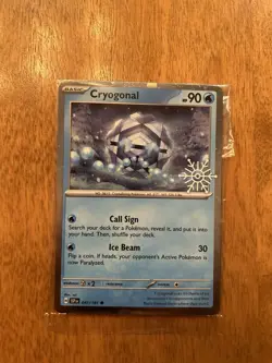 Cryogonal 047/191 - Pokemon TCG Holiday Calendar 2025 Festive Stamp Promo Card - Image 1