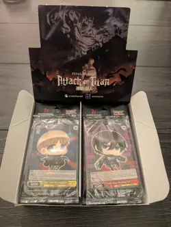 16x Booster Pack Sealed Weiss Schwarz Attack on Titan Final Season TCG Sealed - Image 1