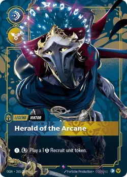VIKTOR - HERALD OF THE ARCANE 265/298 ORIGINS RIFTBOUND (LEGEND RARE, NM) - Image 1