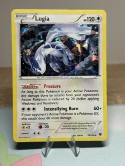Lugia 78/124 XY Fates Collide Cracked Ice Holo Rare Exclusive Pokemon Card MP - Image 1