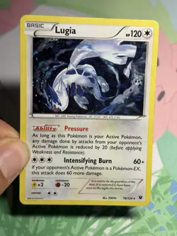 Lugia 78/124 XY Fates Collide Cracked Ice Holo Rare Exclusive Pokemon Card MP - Image 3