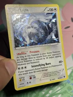 Lugia 78/124 XY Fates Collide Cracked Ice Holo Rare Exclusive Pokemon Card MP - Image 4