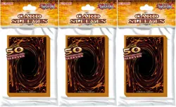 3x Yu-Gi-Oh! Deluxe Card Sleeves (50 ct.) Official Konami Classic Back Design - Image 1