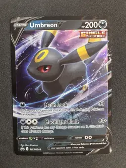 Umbreon V - SWSH203 - Pokemon Sword & Shield Promo Ultra Rare Holo Card NM - Image 1