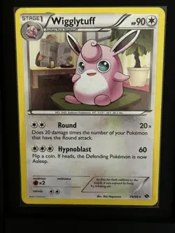 POKEMON WIGGLYTUFF #79/99 RARE COSMOS HOLOFOIL NEXT DESTINIES CARD LP - Image 1