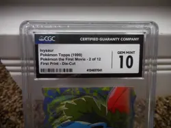 Ivysaur cgc 10 MINT Pokemon First Movie Die-Cut 2 of 12 1st Print 1999 psa card - Image 2