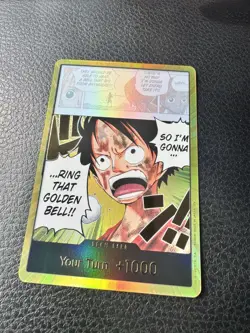 One Piece Luffy Ring That Golden Bell!! Gold Foil Don!! Bandai English Card - Image 1