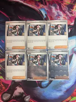 (6) Hilda Trainer White Flare Pokemon TCG Card 084/086 2 Pokeball NM - Image 1
