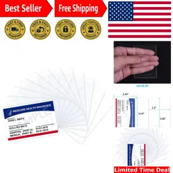 20 Pack Medicare Card Protector Sleeves - 6 Mil Clear PVC for All ID Cards - Image 1