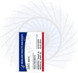 20 Pack Medicare Card Protector Sleeves - 6 Mil Clear PVC for All ID Cards - Image 4
