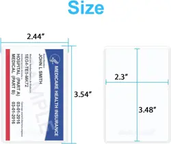 20 Pack Medicare Card Protector Sleeves - 6 Mil Clear PVC for All ID Cards - Image 5