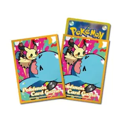 Pokemon Center Original Card Sleeves Mimikyu & Wobbuffet Orange JAPAN - Image 1