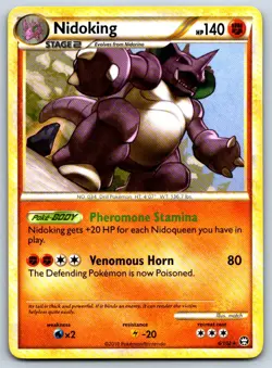 Nidoking - Triumphant 6/102 Vintage Pokemon Card LP - Image 1
