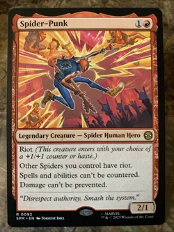 MTG TCG SpiderMan Spider-Punk 0092 Regular Rare - Image 1