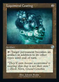Liquimetal Coating - Foil - Retro Frame Light Play, English Magic the Gathering - Image 1