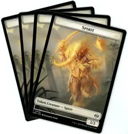 x4 Spirit (0008) / Spirit (0009) Double-Sided Token - Tarkir Dragonstorm - NM/M - Image 2