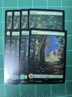 8 Forest Full Art Lands Assassin's Creed NM/M ACR MTG Magic - Image 1