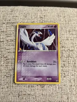 Pokemon Unseen Forces Lugia Cosmos Holo LP 29/115 Pokemon Nintendo 2005 - Image 1