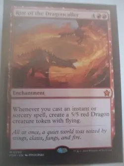 Rite Of The Dragoncaller NM Foundations Rare Magic The Gathering Card - Image 1