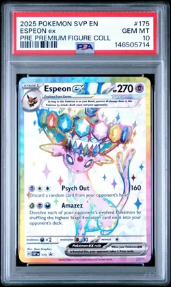Espeon ex #175 Figure Collection Promo Prismatic Evolutions Pokemon TCG 💎PSA 10 - Image 1