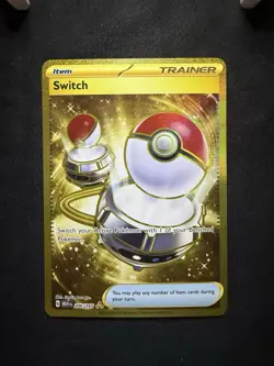 Pokemon TCG Switch Gold Secret Rare Full Art Holo SV 151 206/165 English 2023 - Image 1