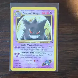 Pokemon Sabrina's Gengar Gym Challenge Rare Regular Stage 2 90 HP 29/132 2000 - Image 2