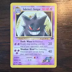 Pokemon Sabrina's Gengar Gym Challenge Rare Regular Stage 2 90 HP 29/132 2000 - Image 3