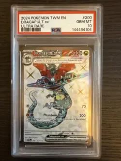 Dragapult EX 200/167 Ultra Rare 2024 Pokemon Twilight Masquerade PSA 10 Gem Mint - Image 1
