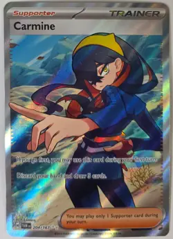 Pokemon TCG Carmine Full Art Trainer Twilight Masquerade Ultra Rare Holo - Image 1