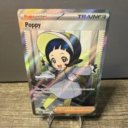 Pokemon Poppy Trainer Supporter Ultra Rare Full Art Holo Obsidian Flames 220/197 - Image 1