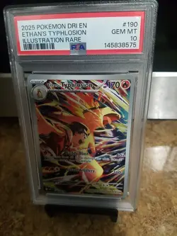 2025 Pokemon Dri En Ethan's Typhlosion Illustration Rare Psa 10 - Image 3