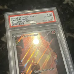 PSA 10 GEM MINT Charmander Illustration Rare 168/165 SV Pokemon 151 2023 English - Image 4