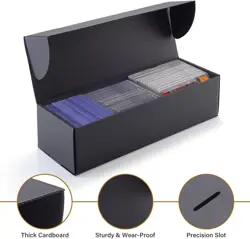 Silph PLC Trading Card Storage Box-[8 Pack], Baseball Hobby Black-8 Pack - Image 5