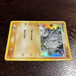 Pokemon Rhyhorn 62/106 2005 EX Emerald Reverse Holo Stamped Variant Collection - Image 3