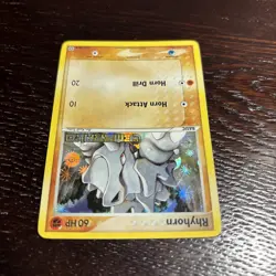 Pokemon Rhyhorn 62/106 2005 EX Emerald Reverse Holo Stamped Variant Collection - Image 4