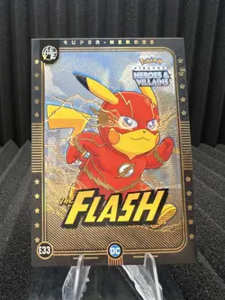Flash (Pikachu) #E33 - Gold Holo -Heros & Villains Flash Edition Pokemon - Image 1