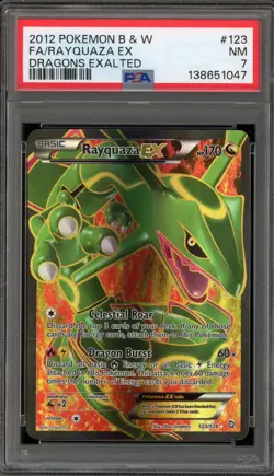 Pokemon Rayquaza EX Dragons Exalted Full Art #123 PSA 7 - Image 1