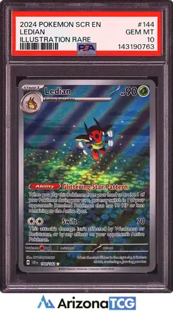 Pokemon 2024 Ledian 144/142 Illustration Rare Stellar Crown GEM MINT PSA 10 - Image 1