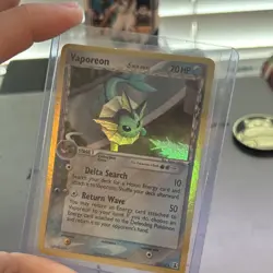 Pokemon TCG Vaporeon 18/113 EX Reverse Holo 70 HP Delta Search - Image 1