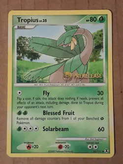 Pokemon Tropius 52/111 Rising Rivals Prerelease Promo LP See Pictures - Image 1