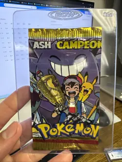 (1) Ash Champion Prisma Sticker Pack (Spanish) New Factory Sealed Pokemon - Image 1