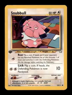 SNUBBULL 74/111 C NEO GENESIS POKEMON 1ST EDITION LP - Image 1
