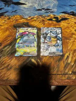 Pokemon TCG Blastoise EX 184/165 Venusaur EX 182/165 - Image 1
