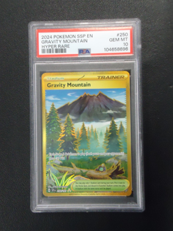 2024 POKEMON Gravity Mountain 250/191 Surging Sparks Hyper Rare PSA GEM MINT 10 - Image 1