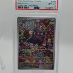 Pokemon Morpeko Illustration Rare SV04: Paradox Rift 206/182 Holo PSA 10 - Image 1