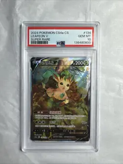 2024 POKEMON CS4A CS 134 SR LEAFEON V PSA 10 GEM MINT 💎 EEVEE HEROES CHINESE - Image 1
