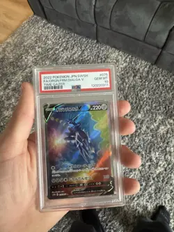 Pokemon Origin Forme Dialga V Full Art Holo 075/067 Time Gazer Japanese PSA 10 - Image 1