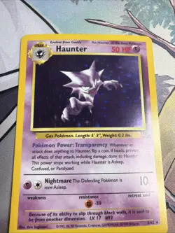 Pokemon TCG Haunter 6/62 Holo Rare Fossil Unlimited 1999 WOTC Vintage - Image 4